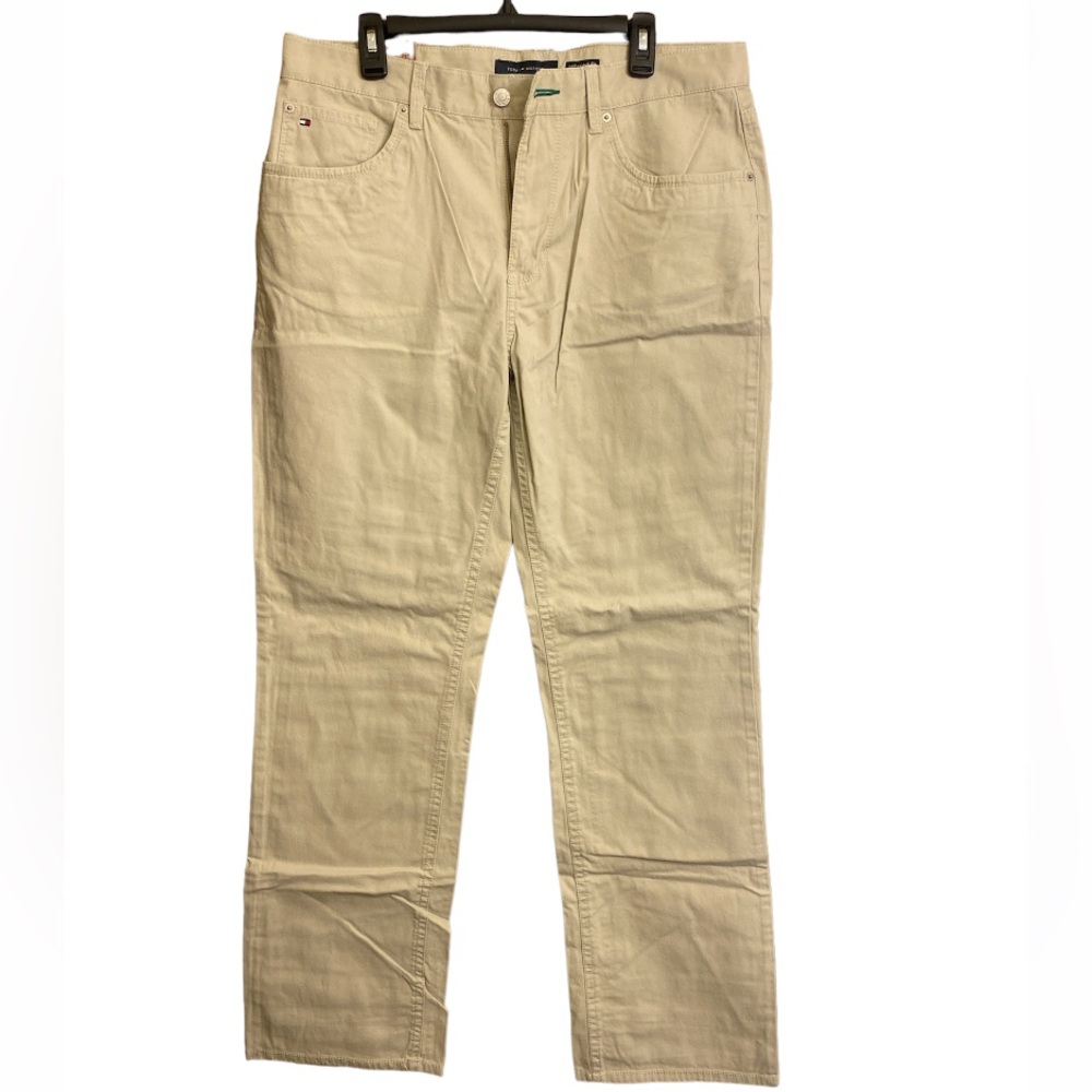NWT Tommy Hilfiger Relaxed Fit Pant Size 34 Khaki Casual Preppy